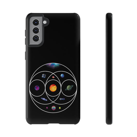 Premium Tough Case for Samsung S21 to S25 Ultra Showcasing Coldplay’s Illustration Concept