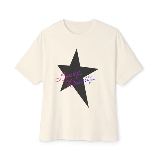 Retro Groove Script Unisex Oversized Boxy tee