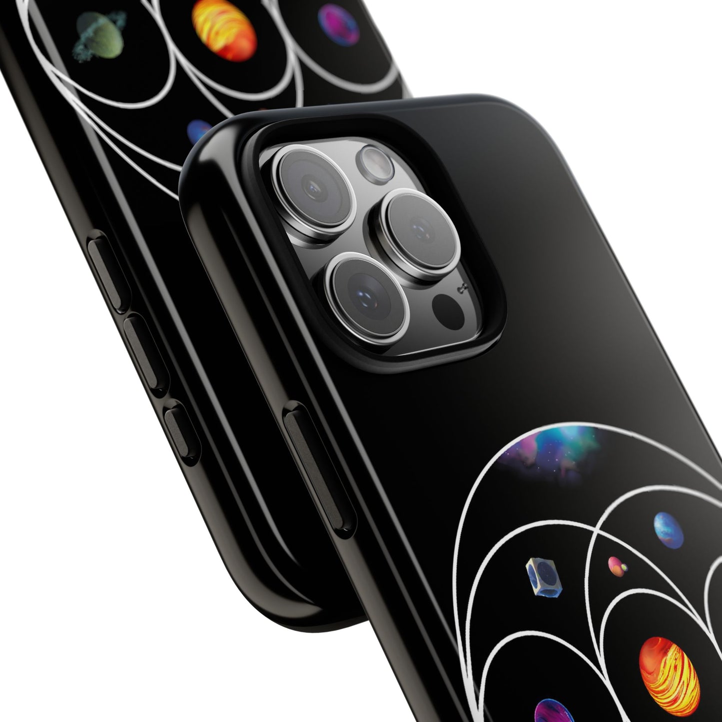 Premium Tough Case for iPhone 12 to 16 Pro Max Showcasing Coldplay’s Illustration Concept