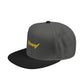 Orange Lightning Text Logo Snapback Cap