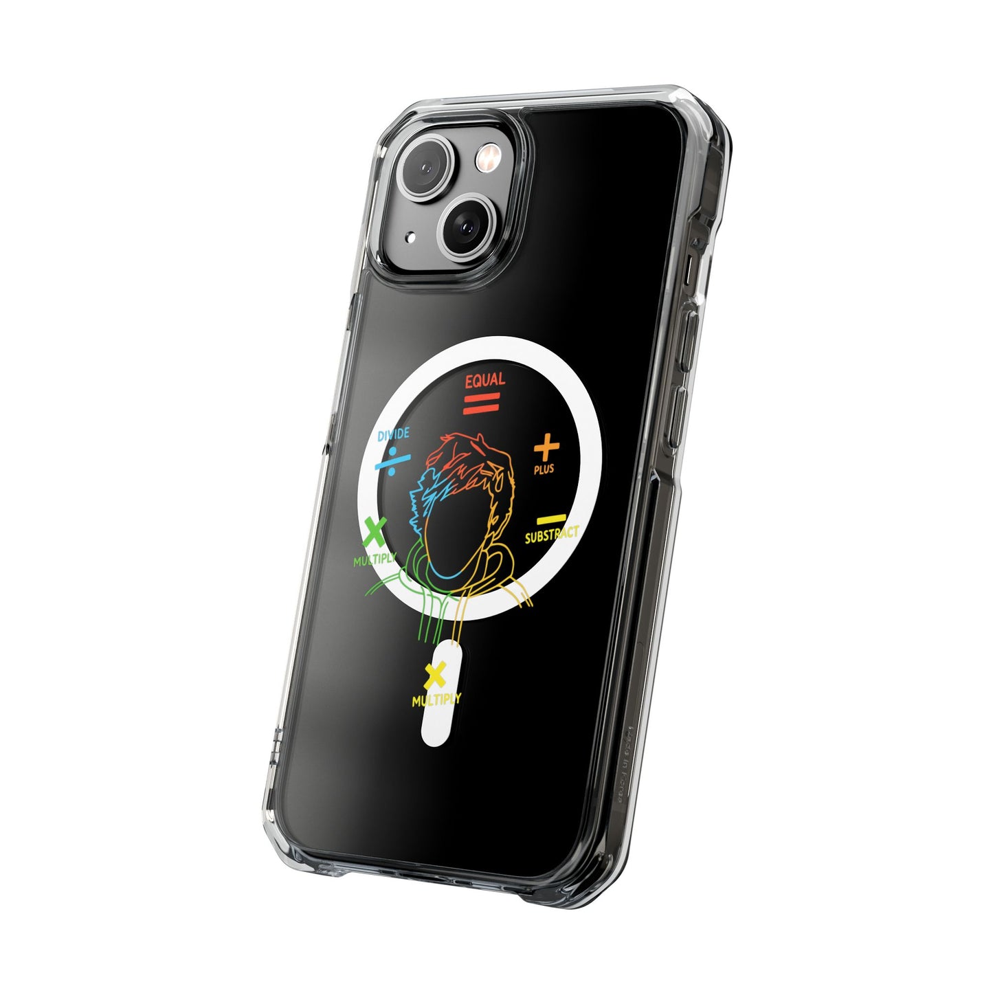 Minimalist Divide Symbol with Brush Magnetic Clear Impact Case