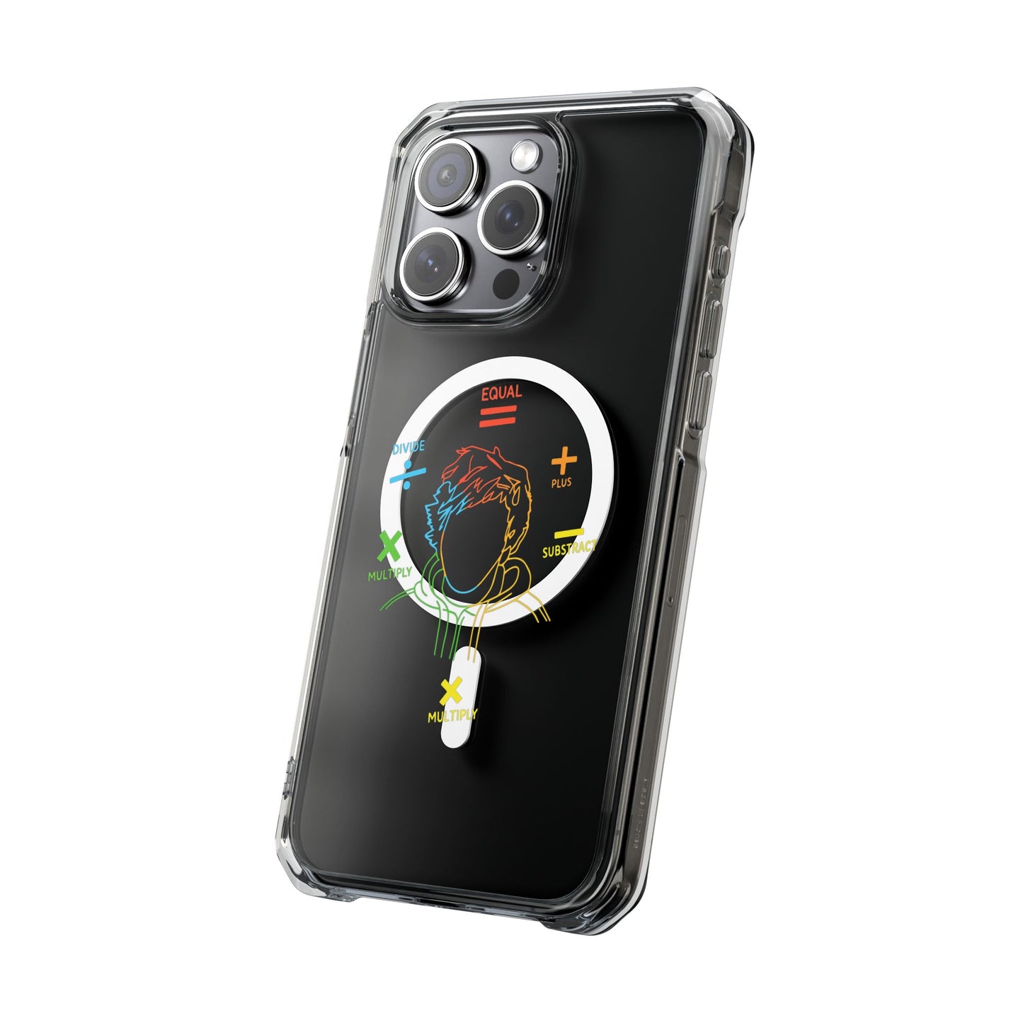 Minimalist Divide Symbol with Brush Magnetic Clear Impact Case