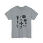 Ocean Wave with Heart Outline Unisex Heavy Cotton Tee