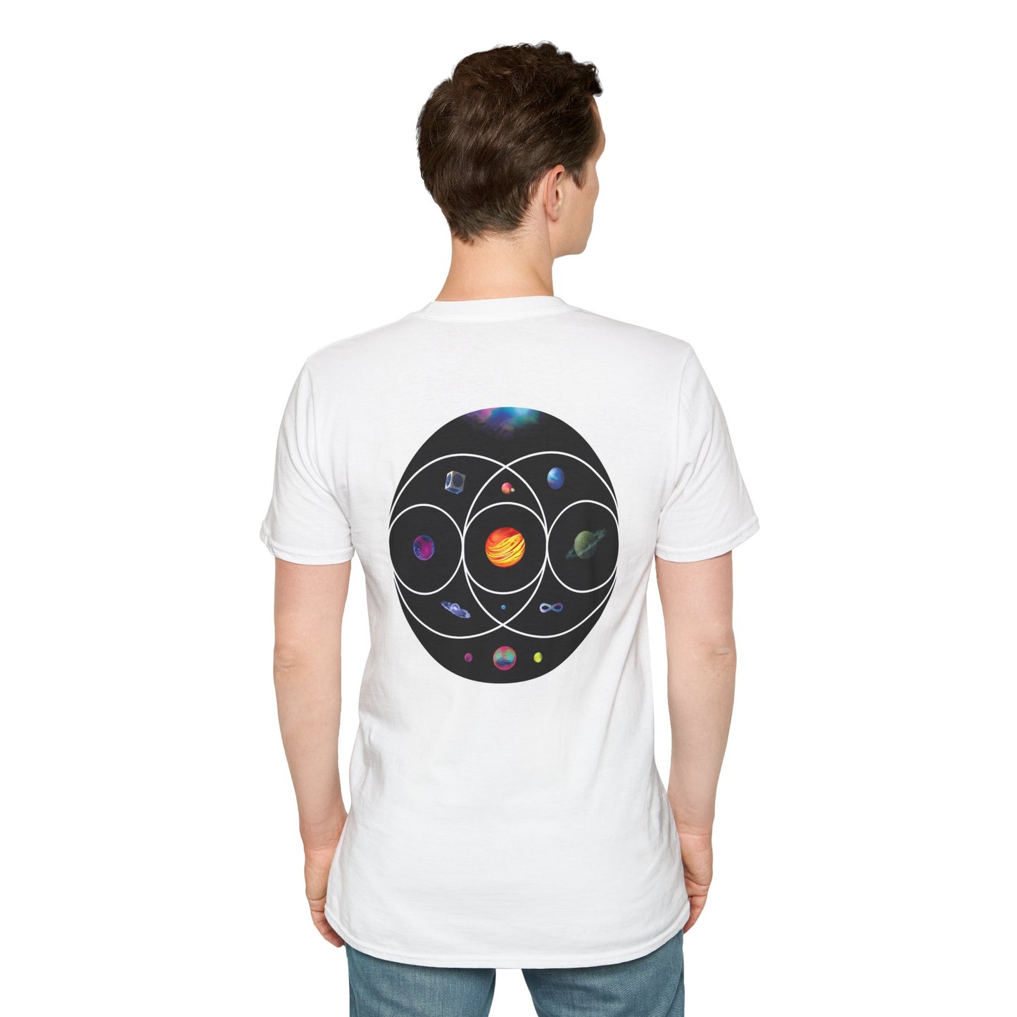Unisex Softstyle T-Shirt Inspired by Coldplay’s Illustration Concept_B
