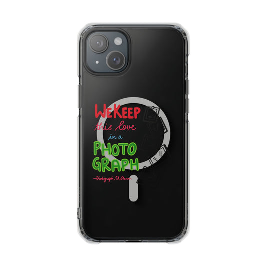 White Paw Print Magnetic Clear Impact Case