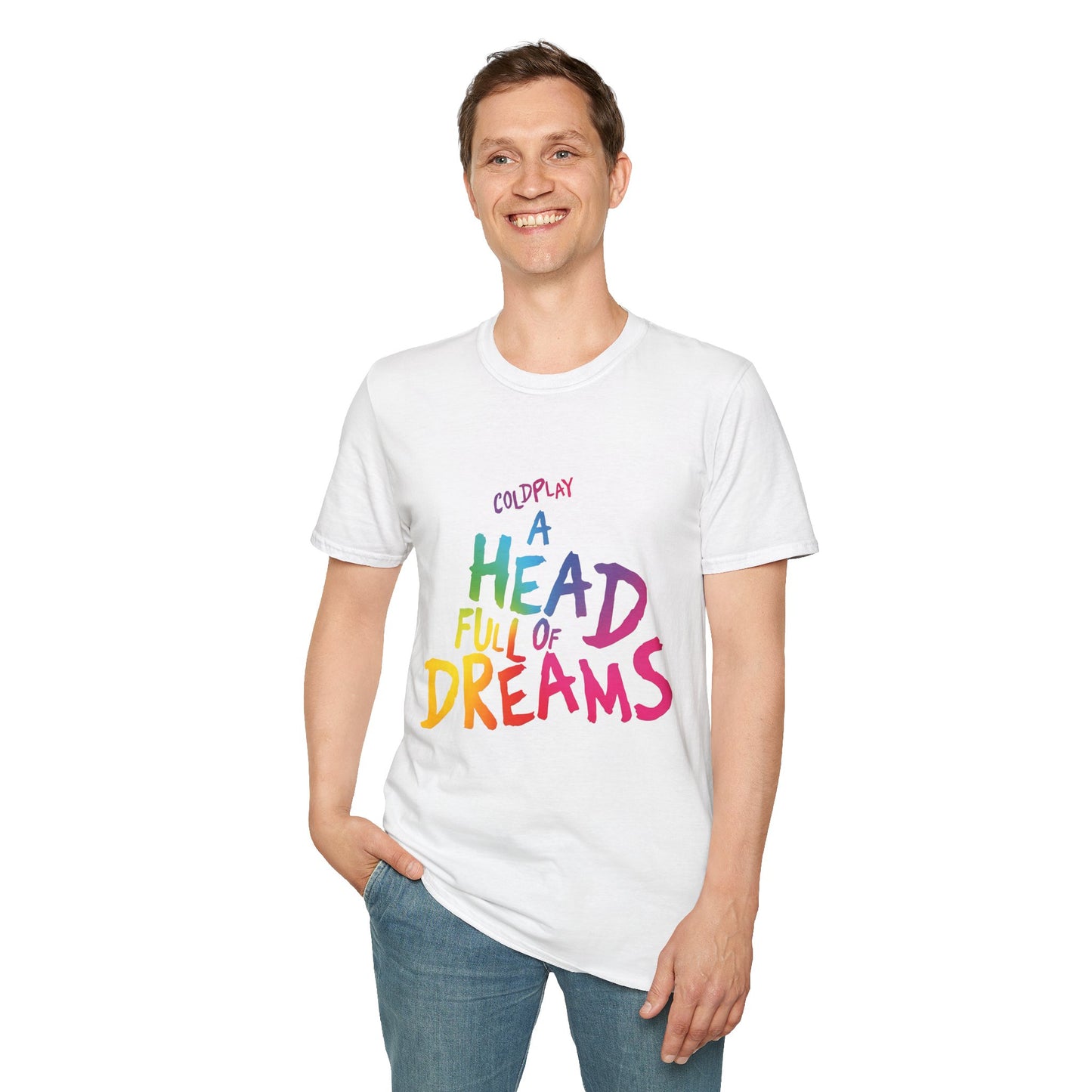 Unisex Softstyle T-Shirt Inspired by Coldplay’s Iconic A Head Full of Dreams