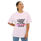 Retro Fade Letter Unisex Oversized Boxy Tee