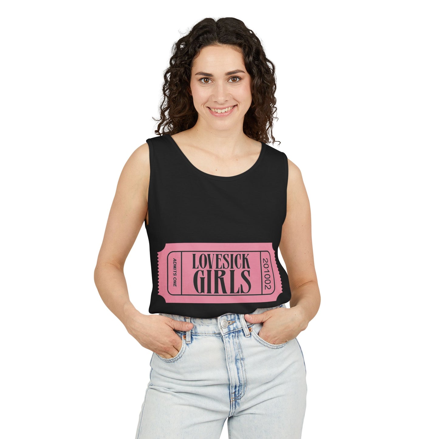 Lovesick Girls Ticket – Dyed Tank Top