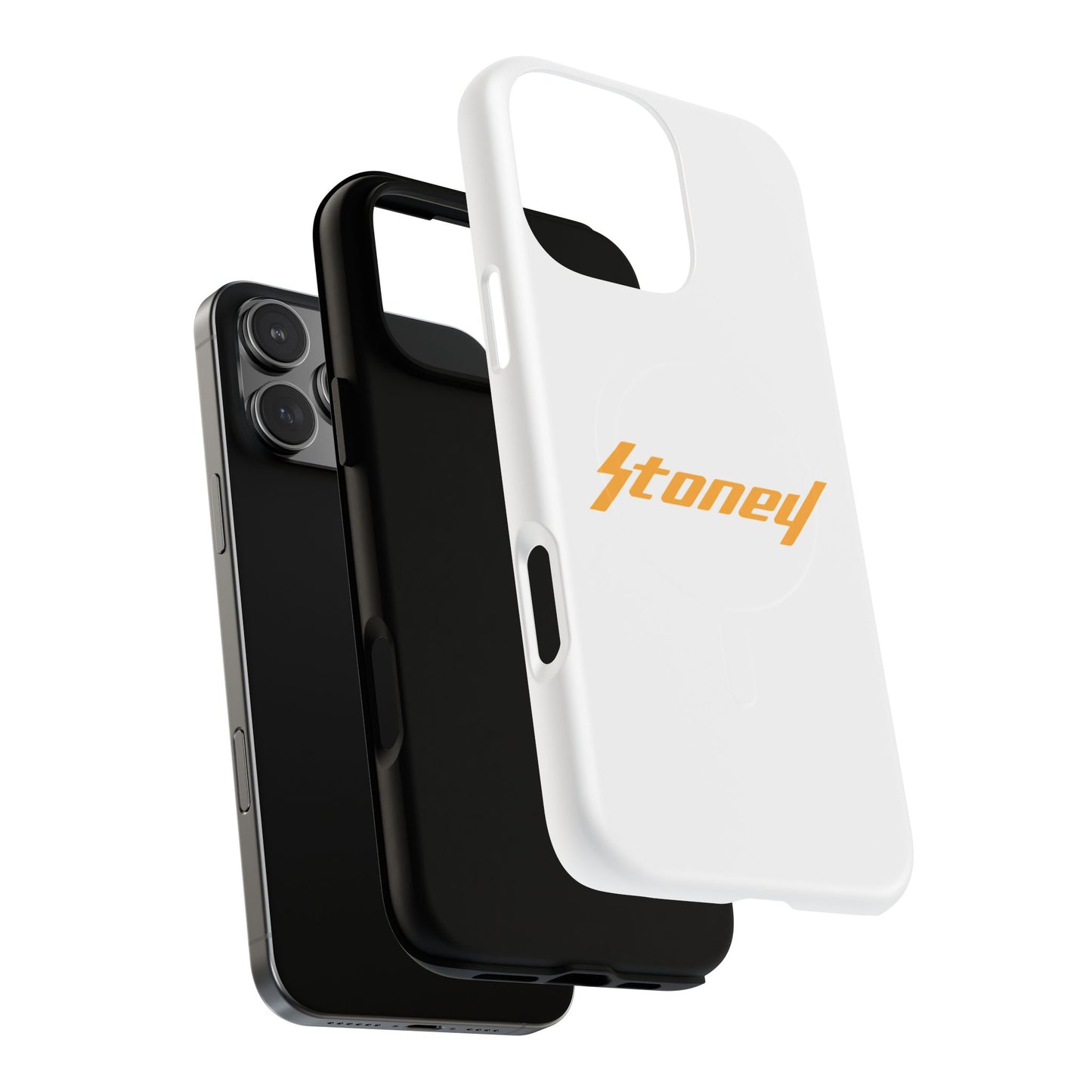 Orange Lightning Text Logo Tough Magnetic Case