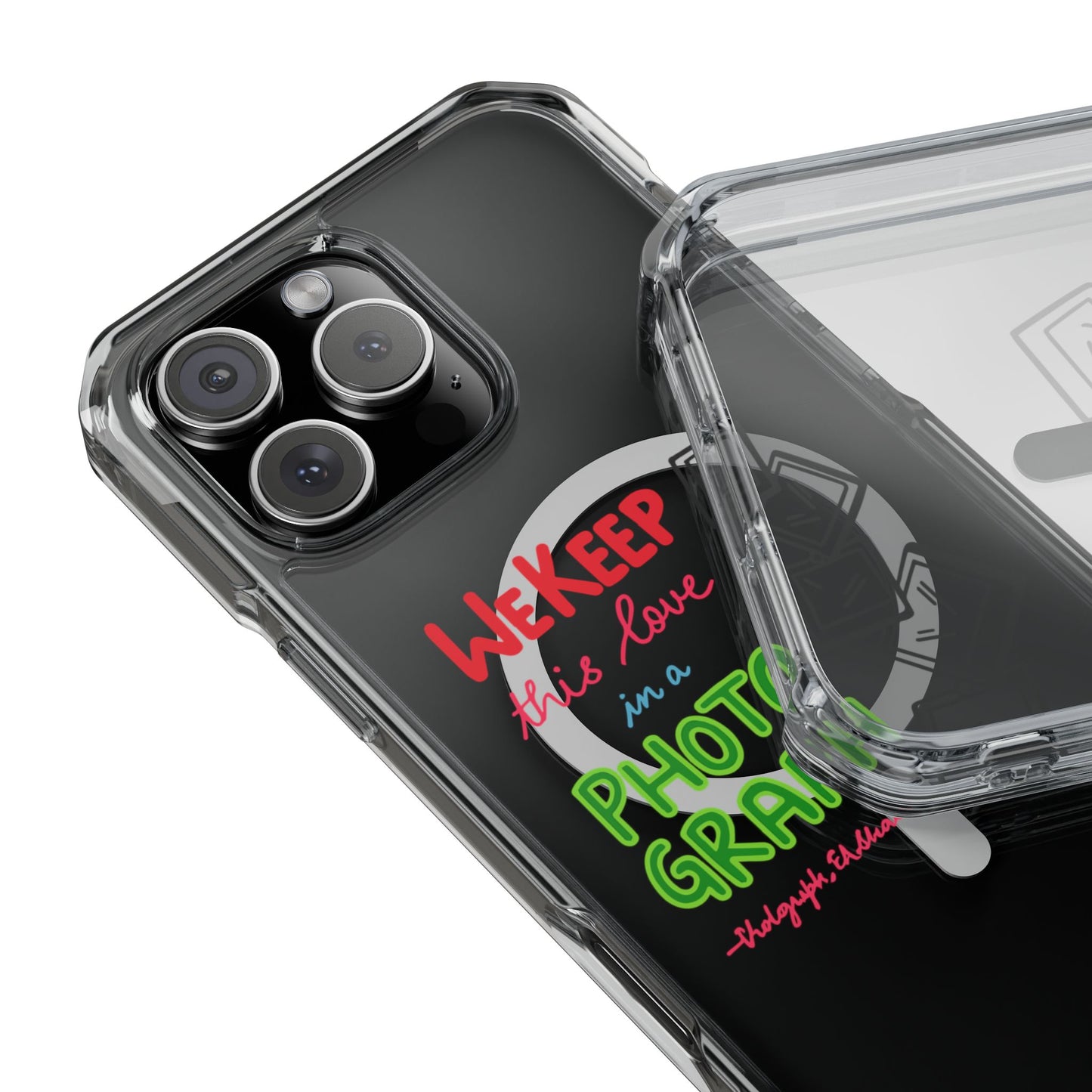 White Paw Print Magnetic Clear Impact Case
