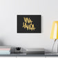 Golden Brush Script Canvas