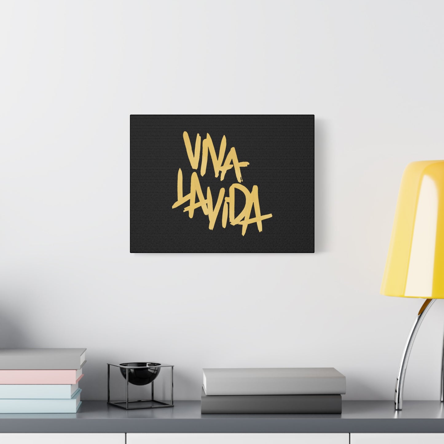 Golden Brush Script Canvas