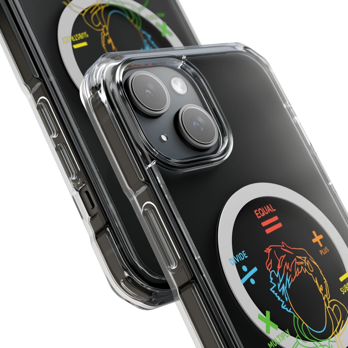 Minimalist Divide Symbol with Brush Magnetic Clear Impact Case