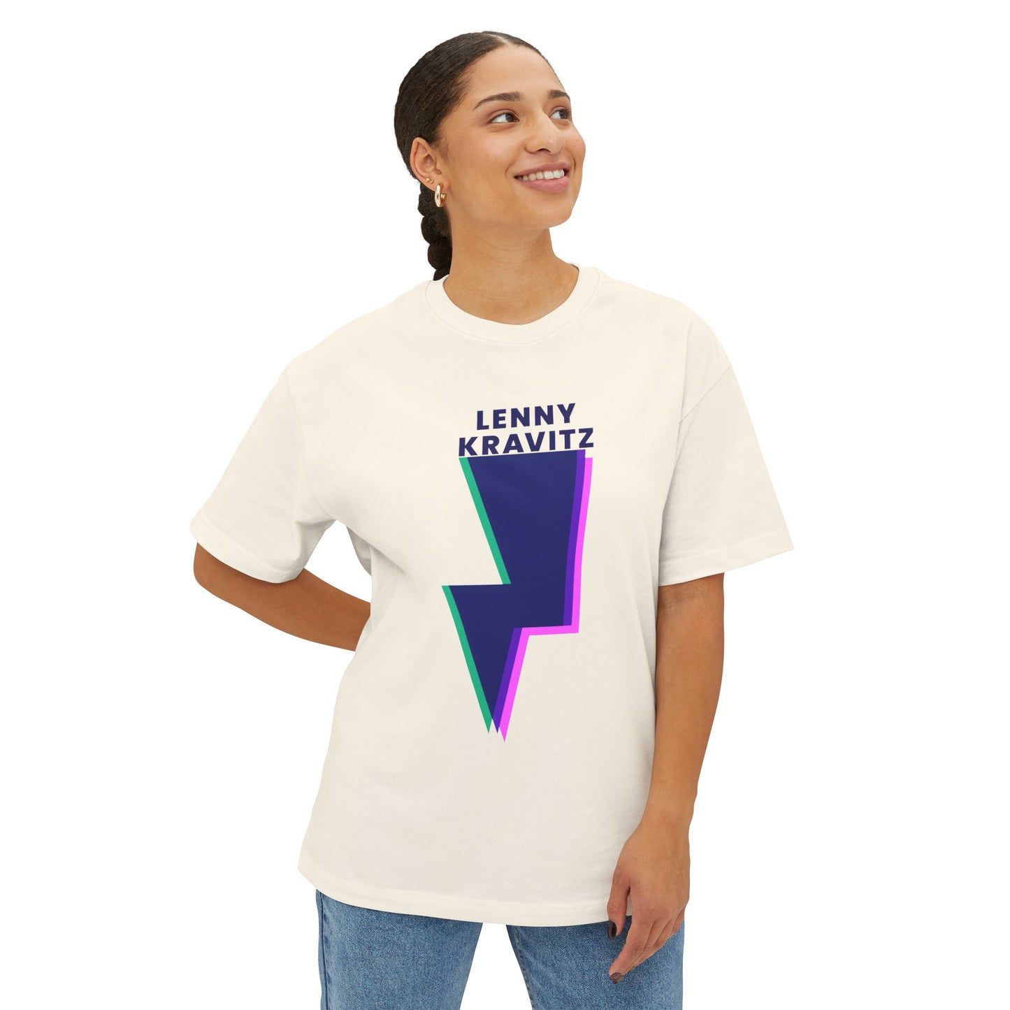 Layered Bolt Vibe Unisex Oversized Boxy tee