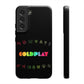 Premium Tough Case for Samsung S21 to S25 Ultra Showcasing Coldplay’s Signage