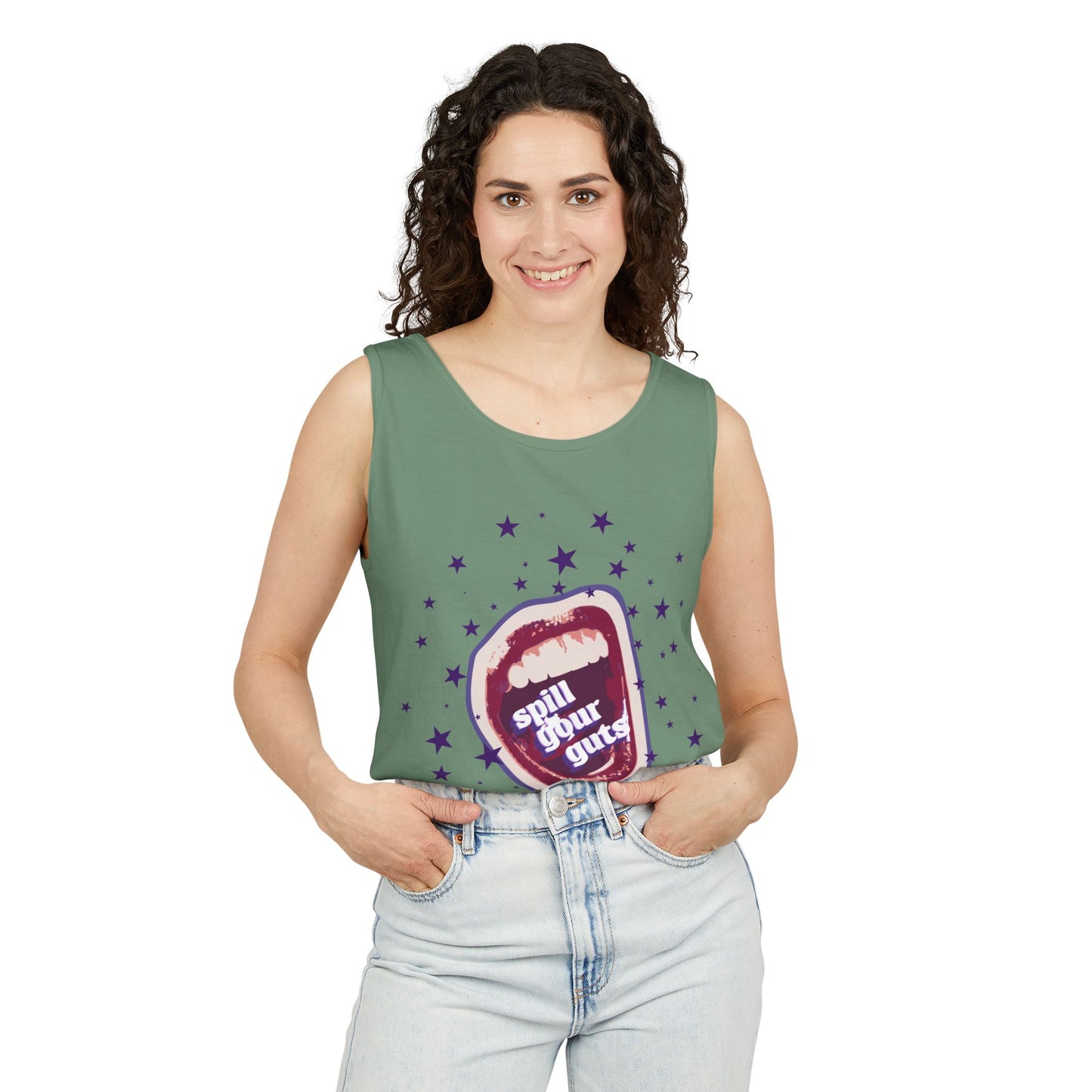 Spill Your Guts Scream-Dyed Tank Top