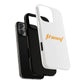 Orange Lightning Text Logo Tough Magnetic Case