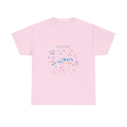 Neon Space Doodles Unisex Cotton Tee