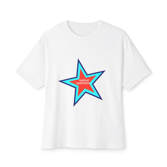 Power of Positivity Star Unisex Oversized Boxy Tee