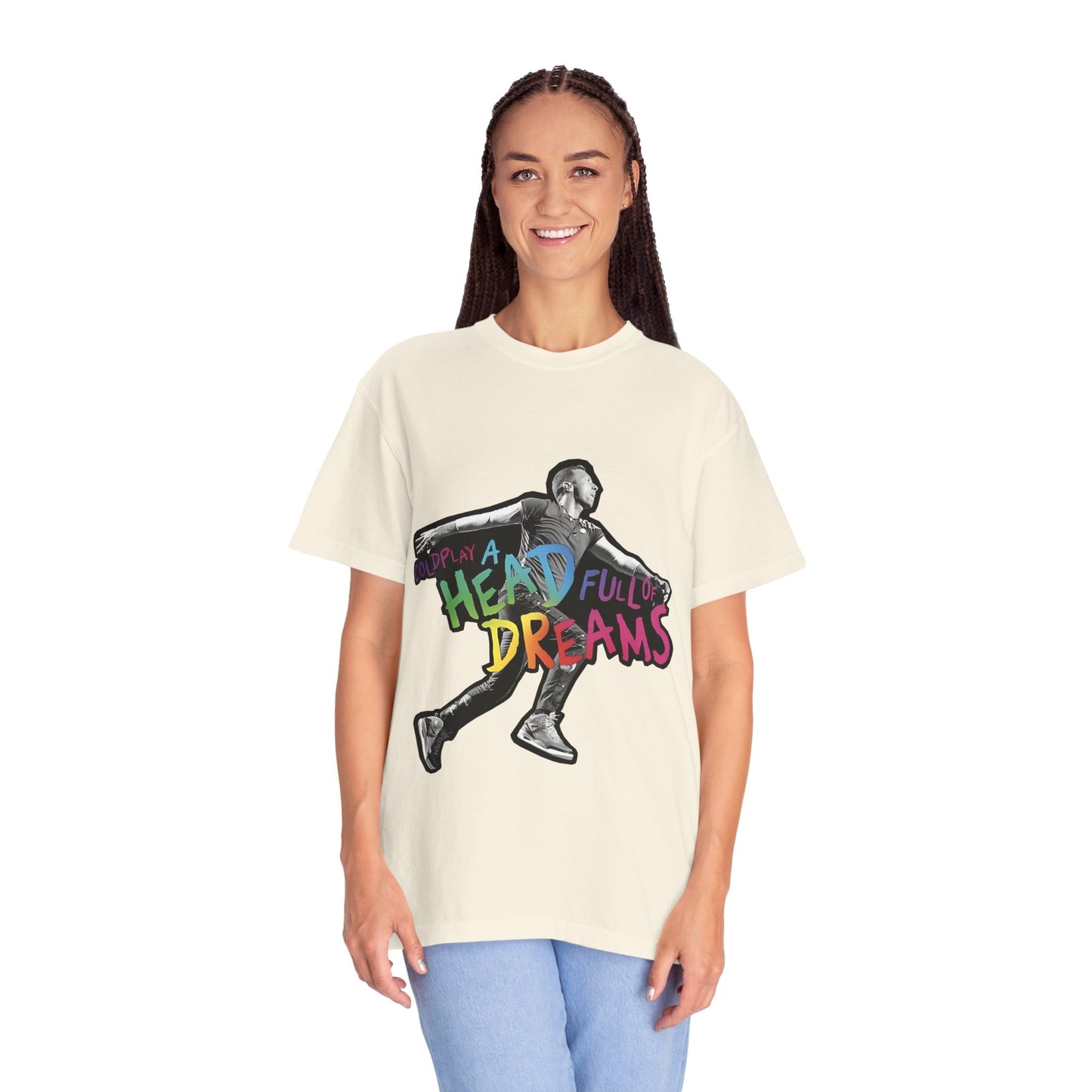 Unisex Garment-Dyed T-Shirt Inspired by Coldplay A Head Full of Dreams Chris
