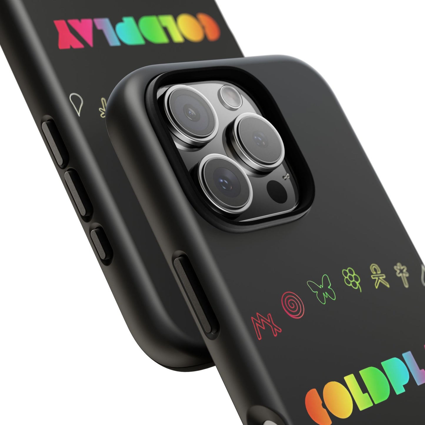 Premium Tough Case for iPhone 12 to 16 Pro Max Showcasing Coldplay’s Signage