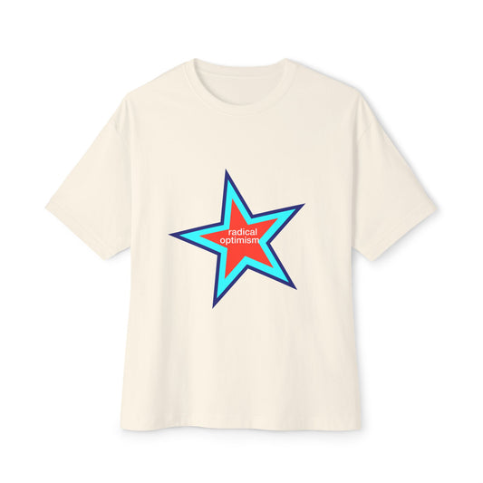 Power of Positivity Star Unisex Oversized Boxy Tee