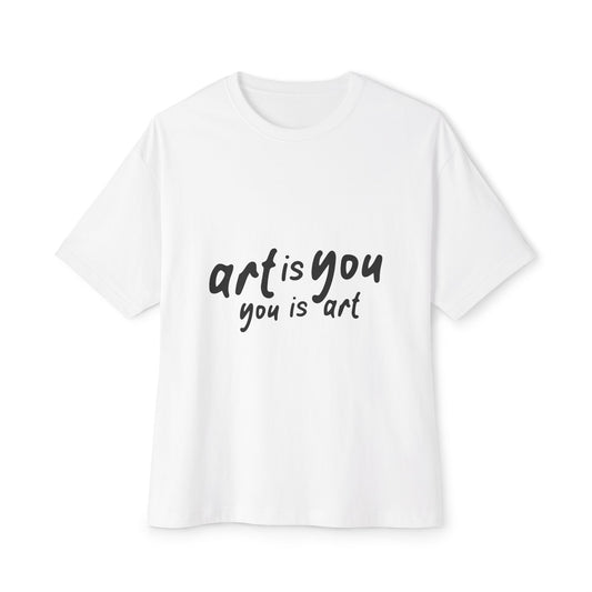 Red Scribble Heart Unisex Oversized Boxy Tee
