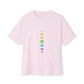 Rainbow Lunar Phases Unisex Oversized Boxy Tee