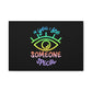 Vibrant Eye and Text Canvas