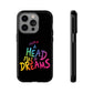 Premium Tough Case for iPhone 12 to 16 Pro Max Showcasing Coldplay’s Iconic A Head Full of Dreams
