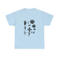 Ocean Wave with Heart Outline Unisex Heavy Cotton Tee