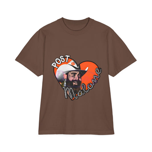Unisex Garment-Dyed Drop-Shoulder T-Shirt – Post Malone Heart Design