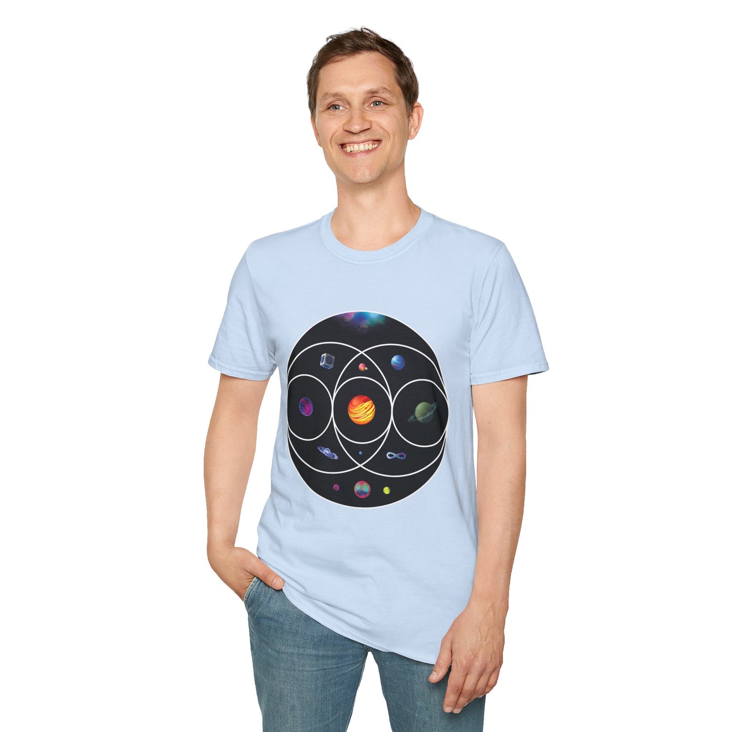 Unisex Softstyle T-Shirt Inspired by Coldplay’s Illustration Concept