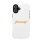 Orange Lightning Text Logo Tough Magnetic Case