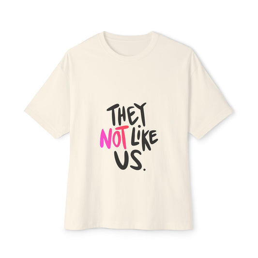 Bold “NOT” Statement Unisex Oversized Boxy Tee