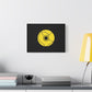 Minimalist Black Disc Outline Canvas