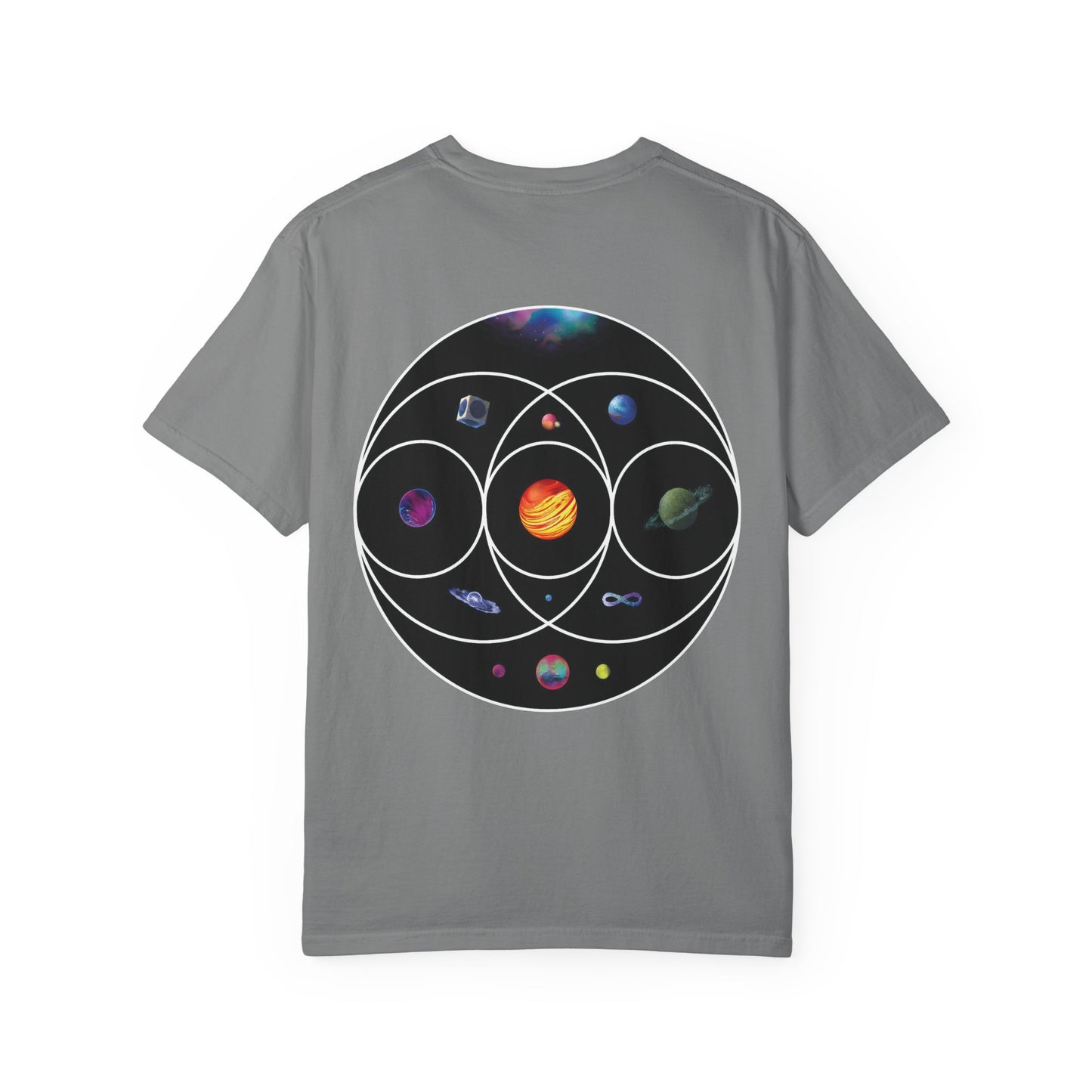 Unisex Garment-Dyed T-Shirt Inspired by Coldplay’s Illustration Concept_B