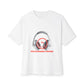 Smiley Beats Graphic Unisex Oversized Boxy Tee