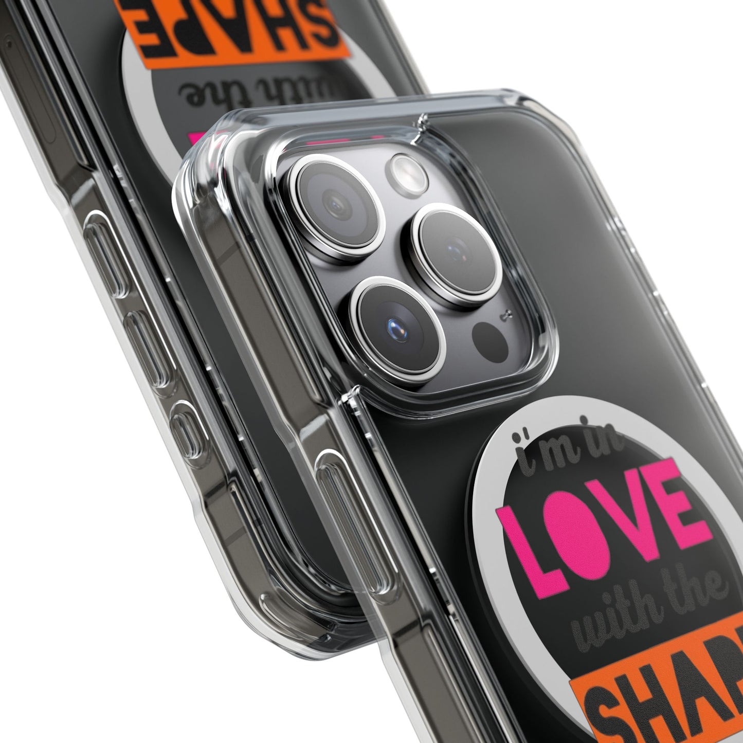Orange Divide Symbol Magnetic Clear Impact Case