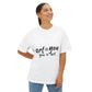 Red Scribble Heart Unisex Oversized Boxy Tee