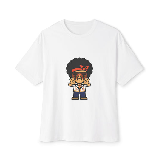 Afro Disco Mood Unisex Oversized Boxy Tee