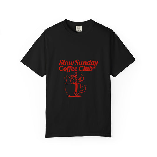 Unisex Garment-Dyed T-shirt – Snazzy Coffe Club Edition