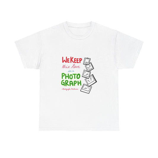 White Paw Print Unisex Heavy Cotton Tee