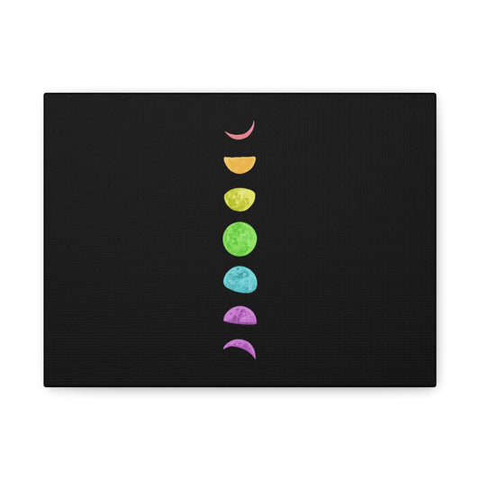 Rainbow Lunar Phases Canvas
