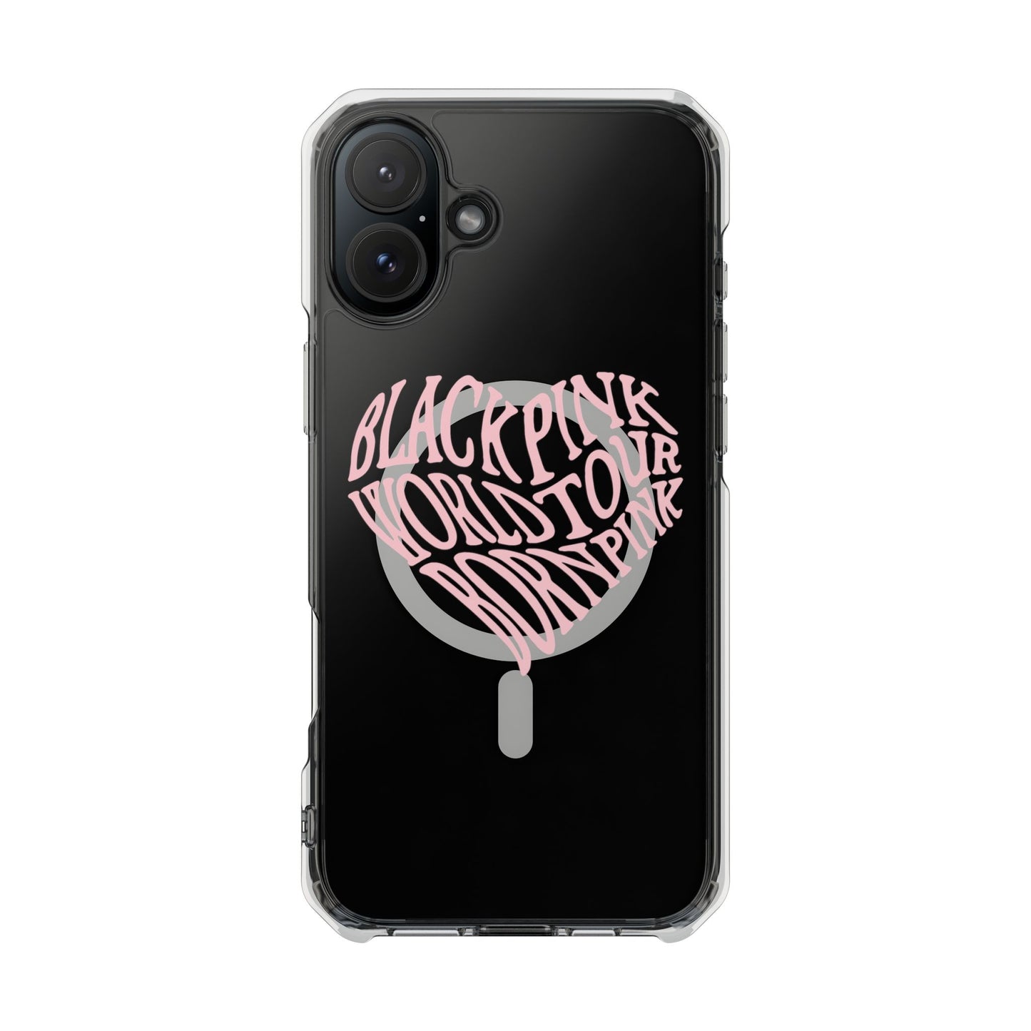 Born Pink Heart Typography - Magnetic Clear Impact Case