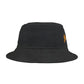 Orange Lightning Text Logo Bucket Hat