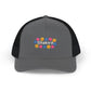Retro Floral Groove Snapback Trucker cap