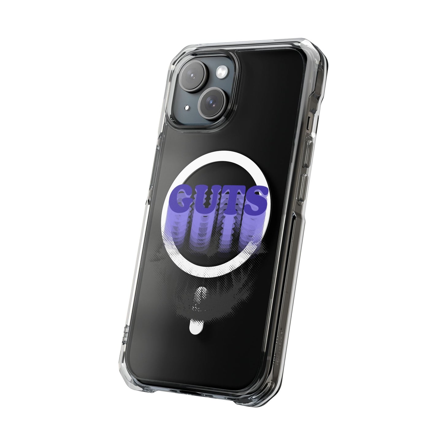 Guts Drip Effect Halftone Magnetic Clear Impact Case