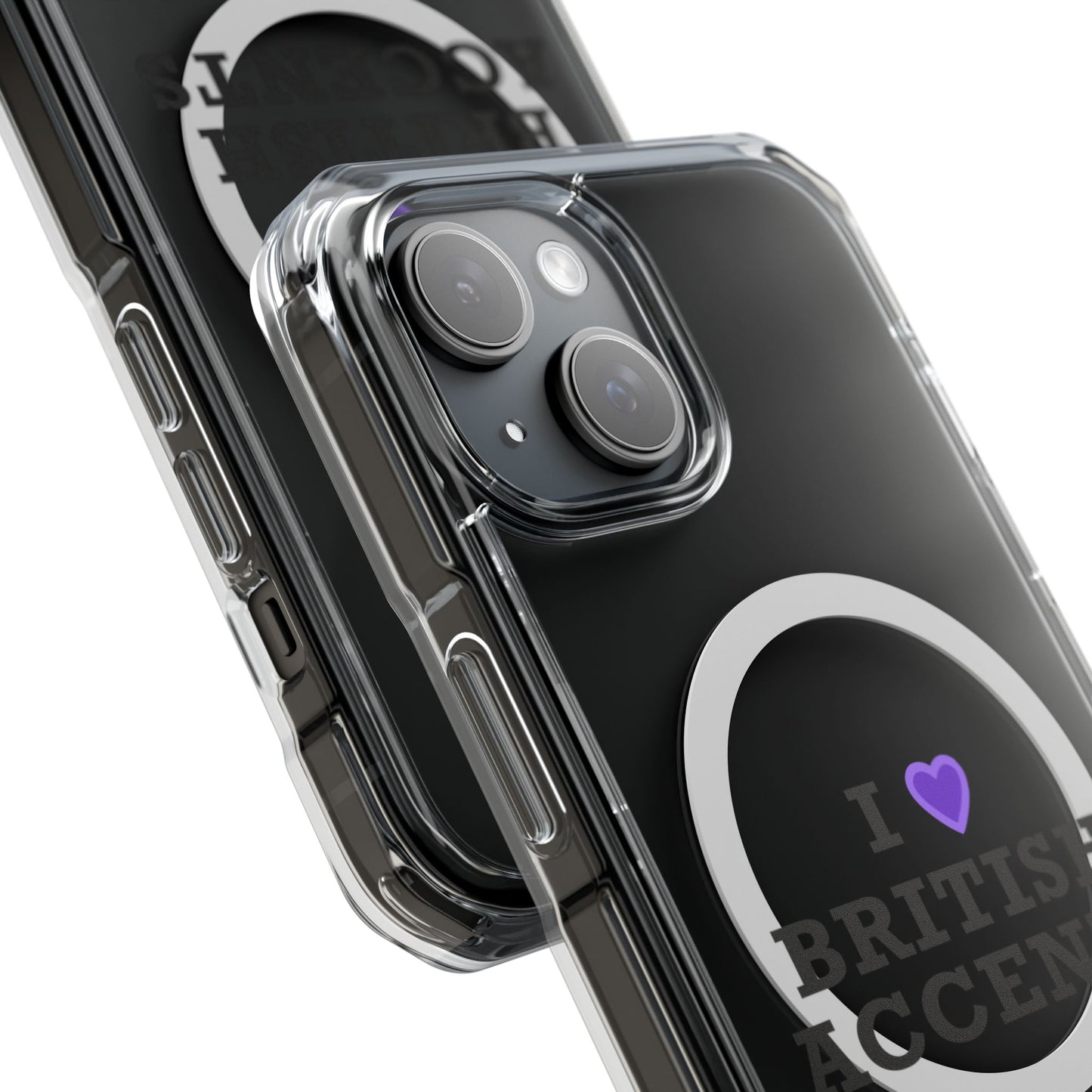 I Love British Accents Magnetic Clear Impact Case
