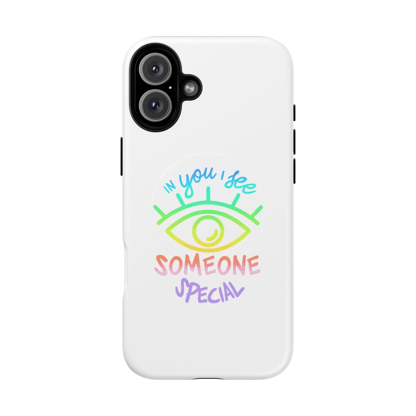 Vibrant Eye and Text Tough Magnetic Case